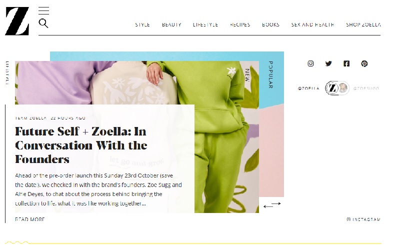 Zoella – Zoe Sugg : Dimulai di Kamar Tidur, Sekarang Bisnis Fashion